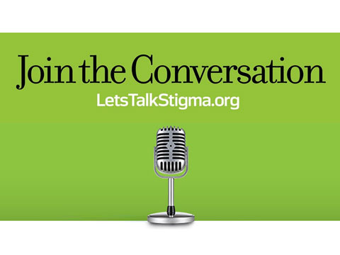 Join the Conversation, Let's Talk Stigma logo